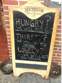 PHOTOS: The 10 best sidewalk chalkboard signs used at bars and restaurants